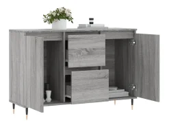 Aparador Sonoma gris 104x35x70 cm madera de ingeniería