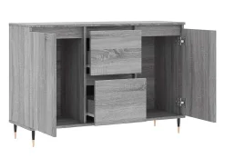 Aparador Sonoma gris 104x35x70 cm madera de ingeniería