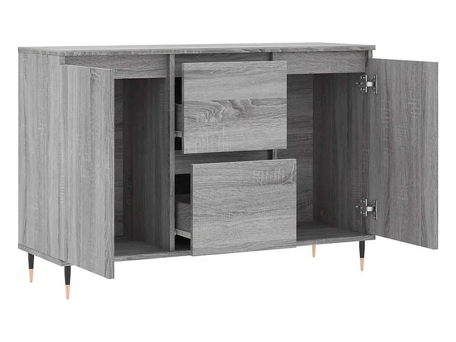 Aparador Sonoma gris 104x35x70 cm madera de ingeniería