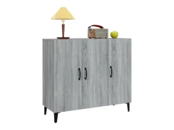 Aparador Sonoma gris 90x34x80 cm madera de ingeniería
