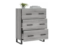 Aparador Sonoma gris 69,5x34x90 cm madera de ingeniería