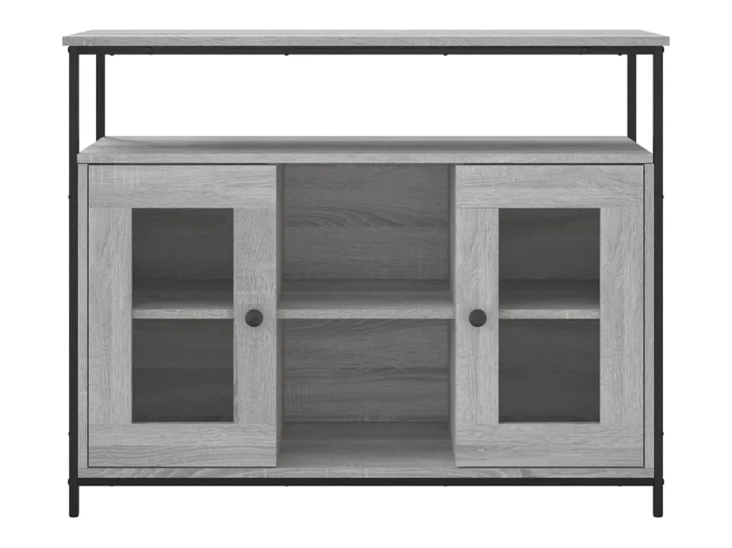 Aparador Sonoma gris 100x35x80 cm madera de ingeniería