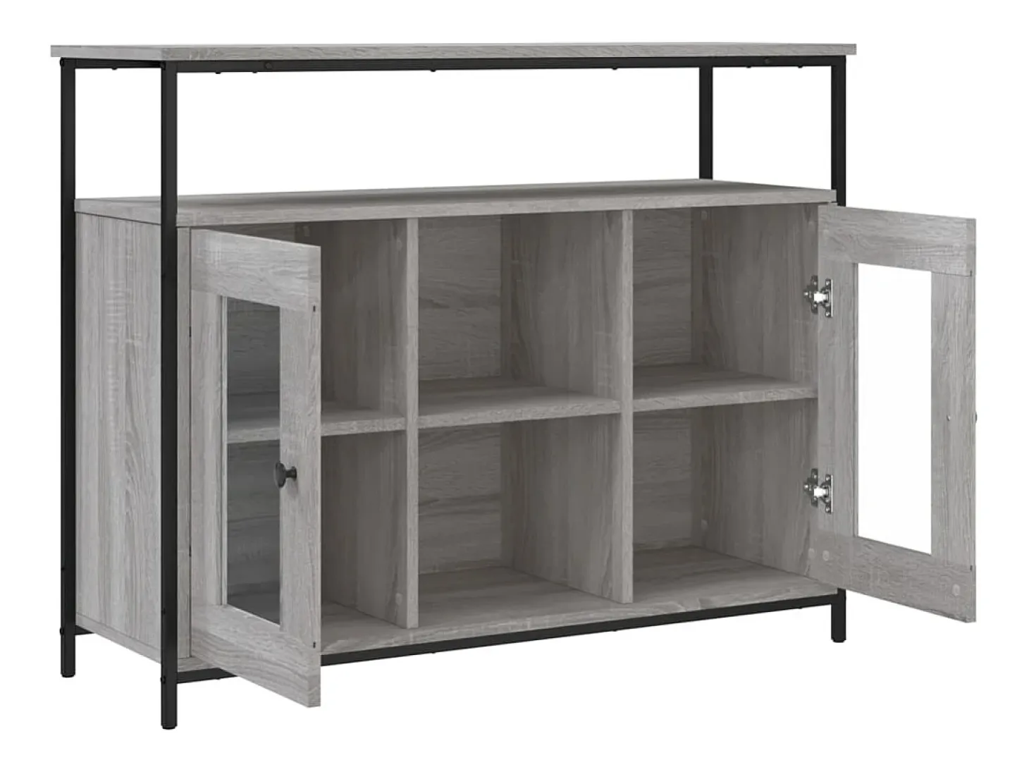 Aparador Sonoma gris 100x35x80 cm madera de ingeniería