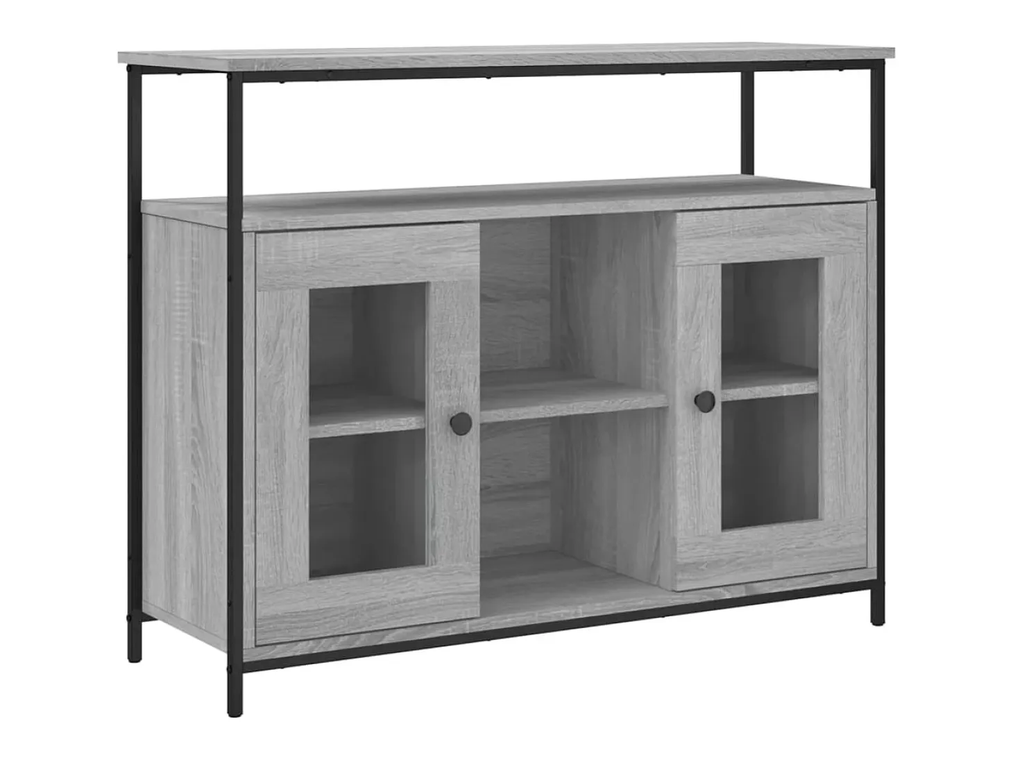 Aparador Sonoma gris 100x35x80 cm madera de ingeniería