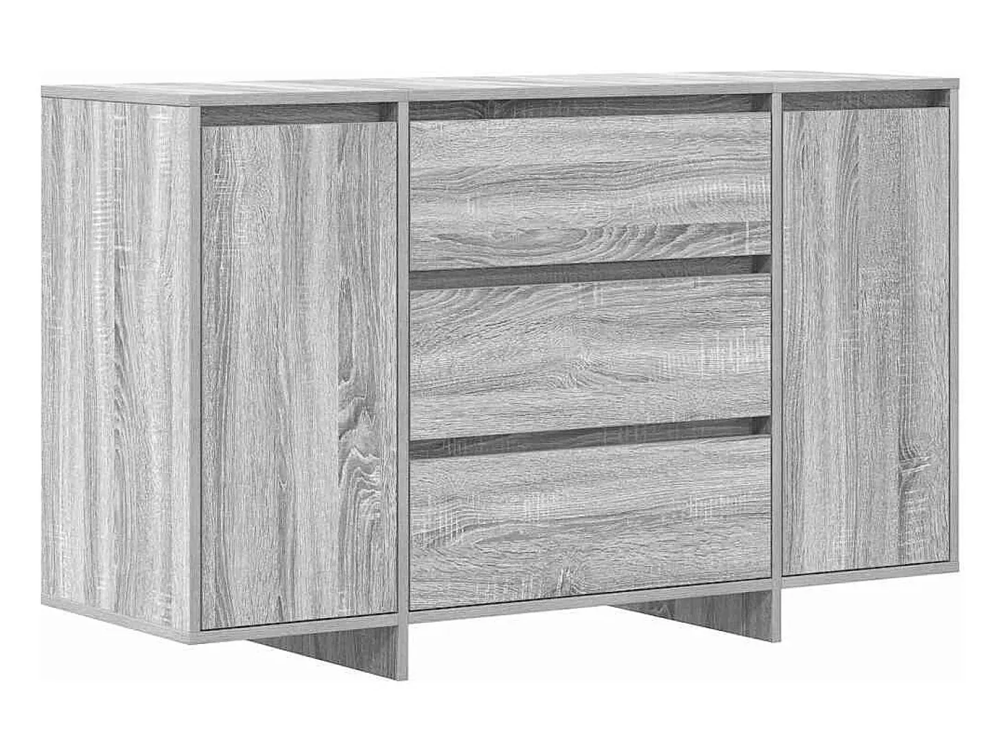 Aparador Sonoma gris 120x41x75 cm en madera de ingeniería