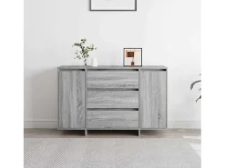 Aparador Sonoma gris 120x41x75 cm en madera de ingeniería