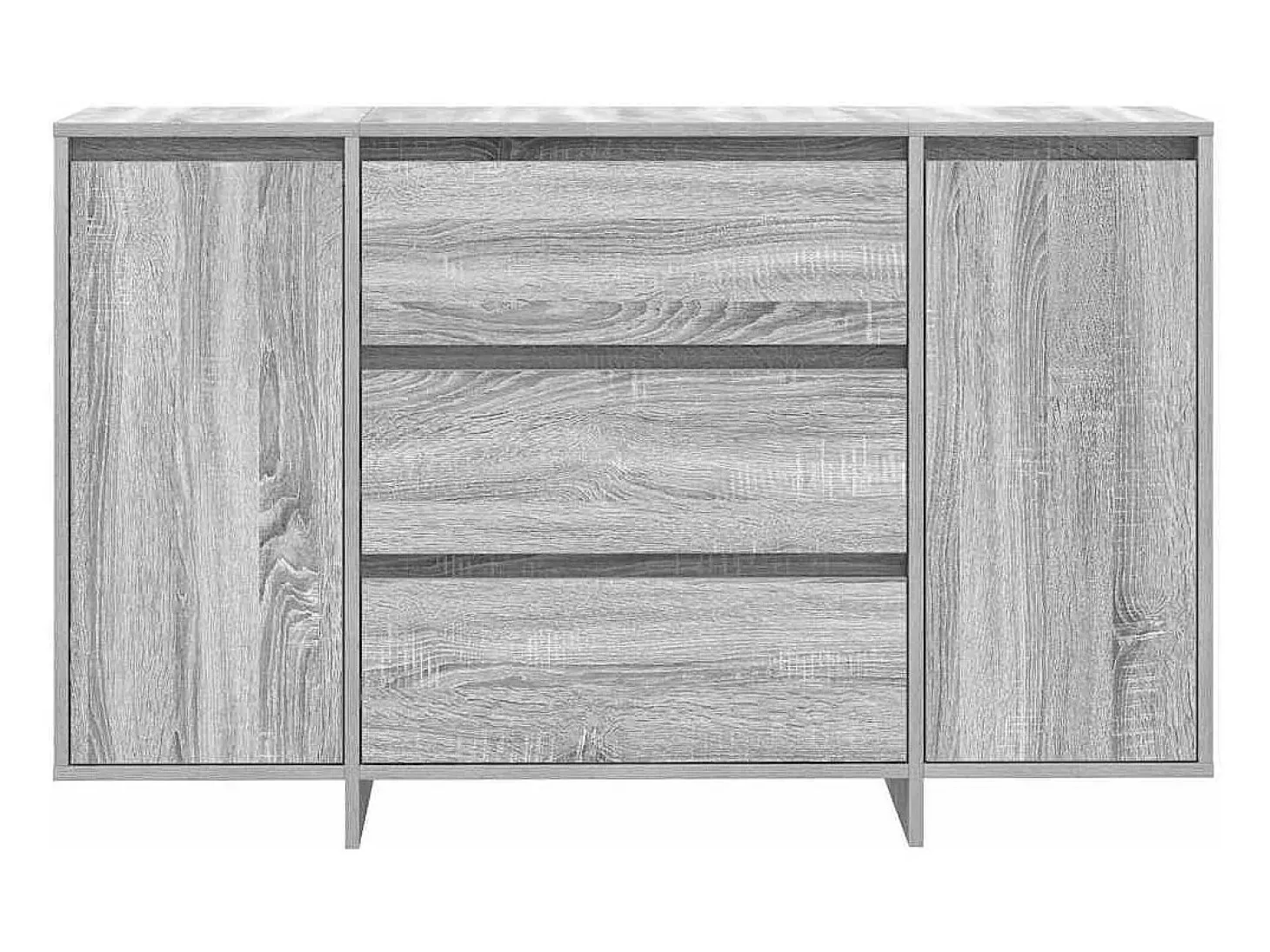 Aparador Sonoma gris 120x41x75 cm en madera de ingeniería
