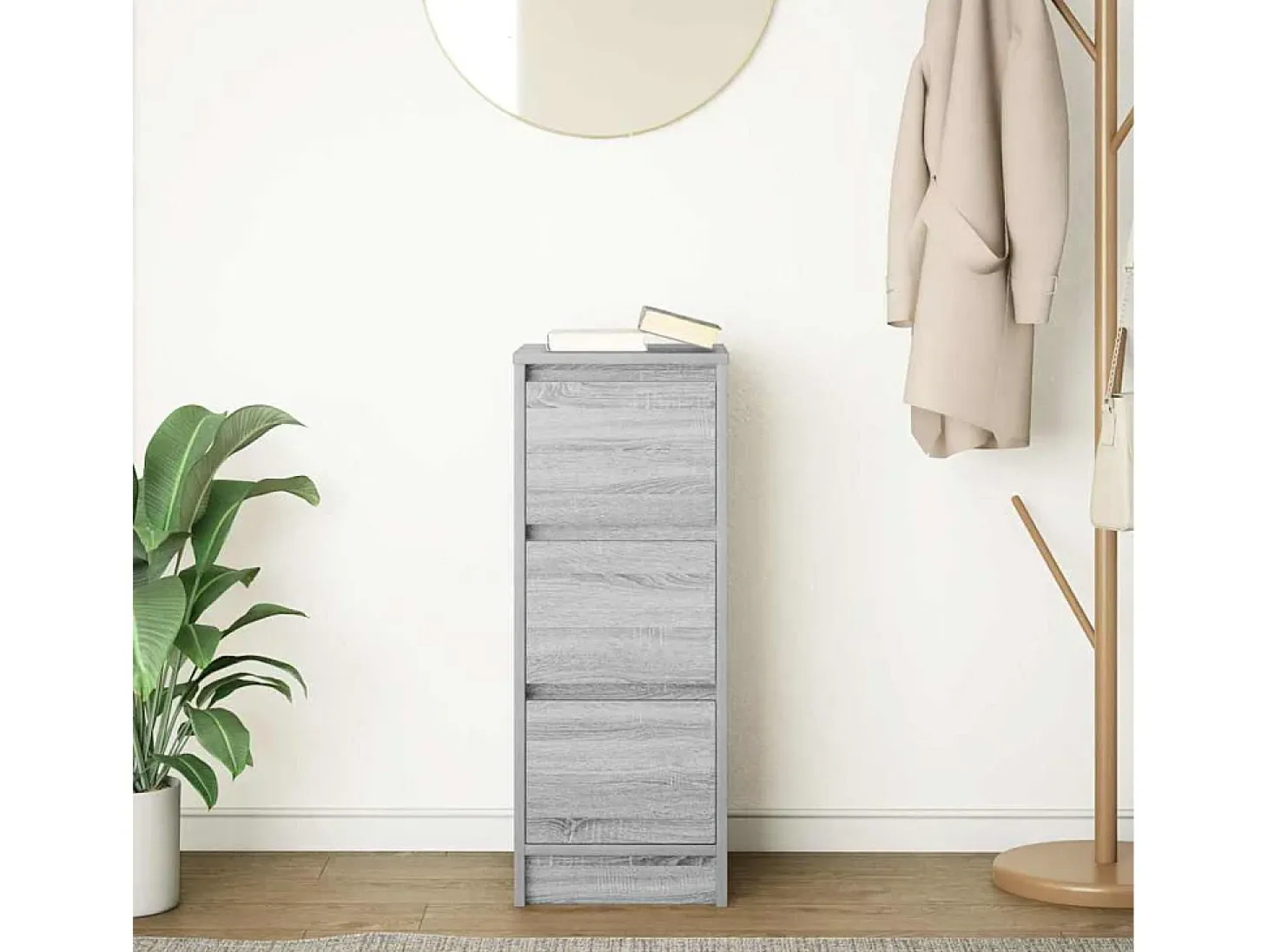 Aparador Sonoma gris 29,5x34x76 cm madera de ingeniería