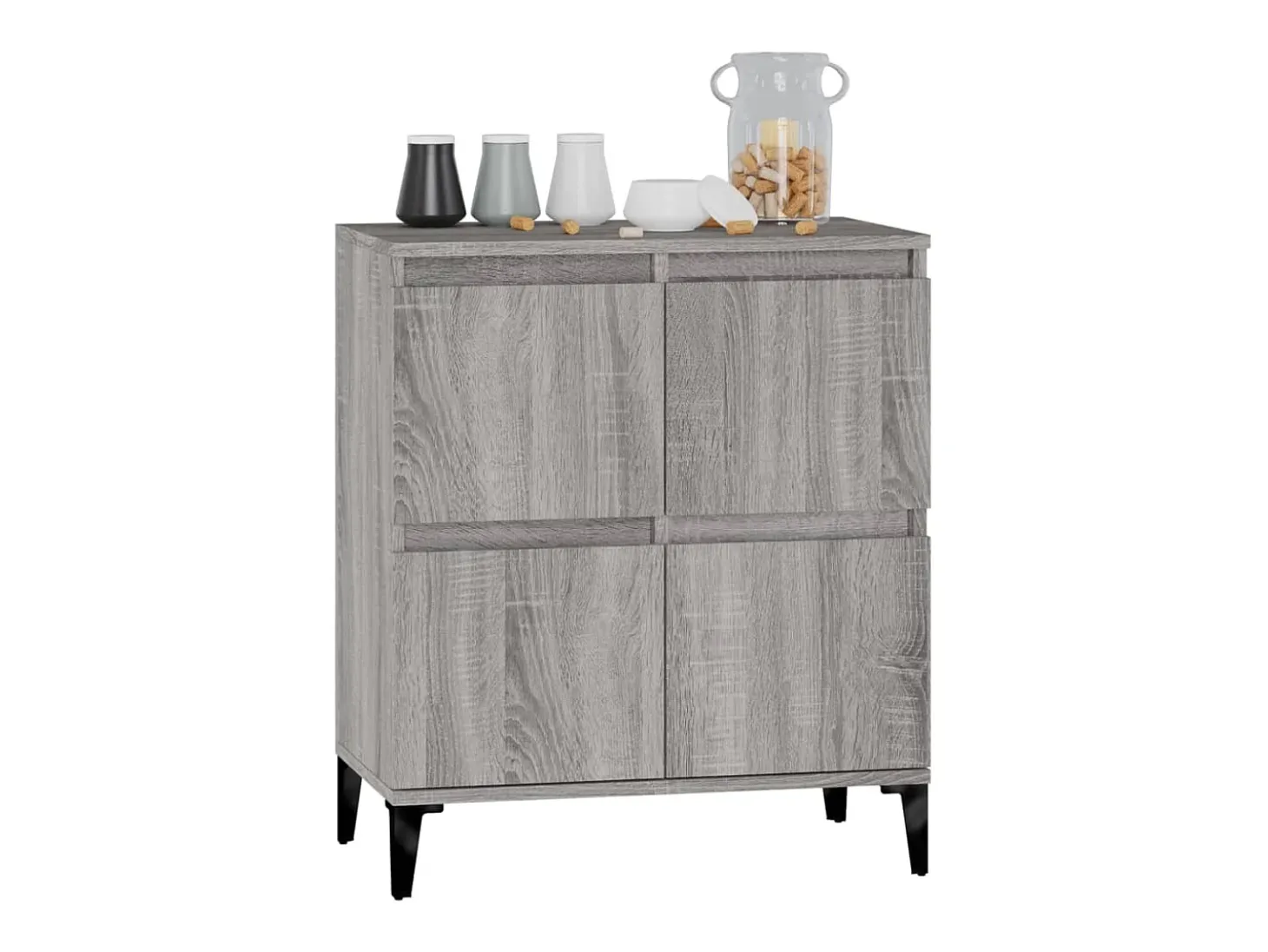 Aparador Sonoma gris 60x35x70 cm Madera de ingeniería