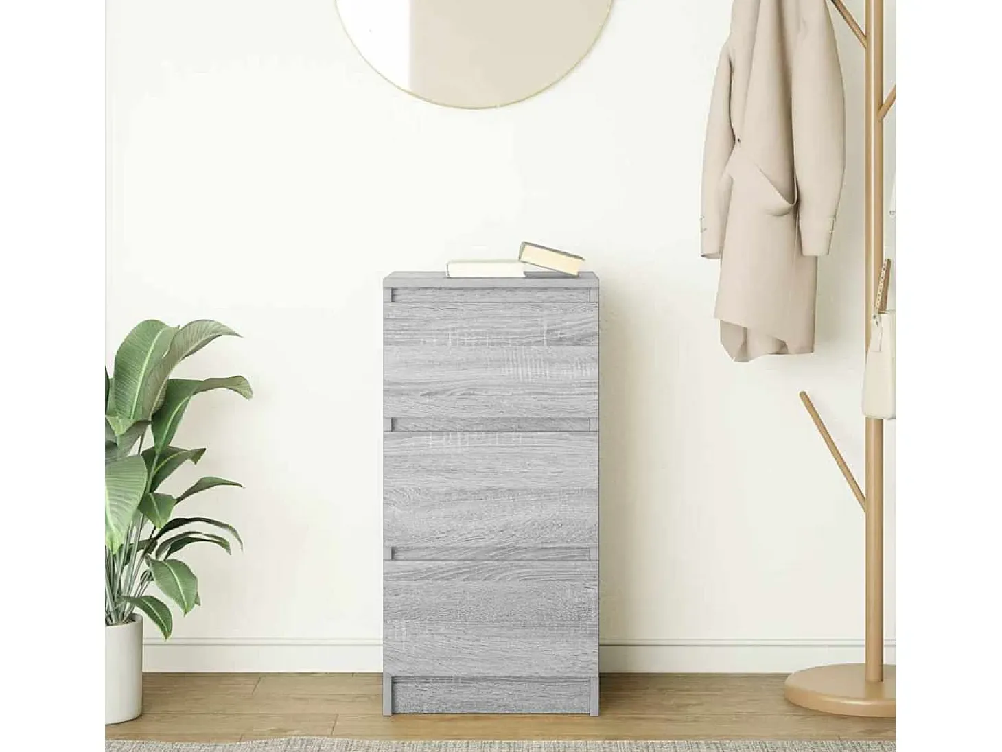 Aparador Sonoma gris 37,5x35x76 cm madera de ingeniería