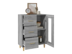 Aparador Sonoma gris 69,5x34x90 cm madera de ingeniería