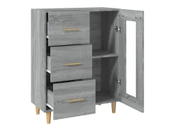 Aparador Sonoma gris 69,5x34x90 cm madera de ingeniería