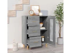 Aparador Sonoma gris 69,5x34x90 cm madera de ingeniería