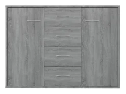Aparador Sonoma gris 88x30x65 cm Madera de ingeniería