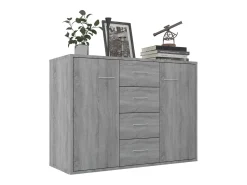 Aparador Sonoma gris 88x30x65 cm Madera de ingeniería