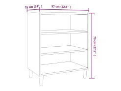 Aparador Sonoma gris 57x35x70 cm madera de ingeniería