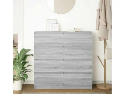 Aparador Sonoma gris 100x35x99 cm madera de ingeniería