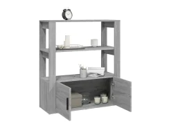 Aparador Sonoma gris 80x30x90 cm Madera de ingeniería
