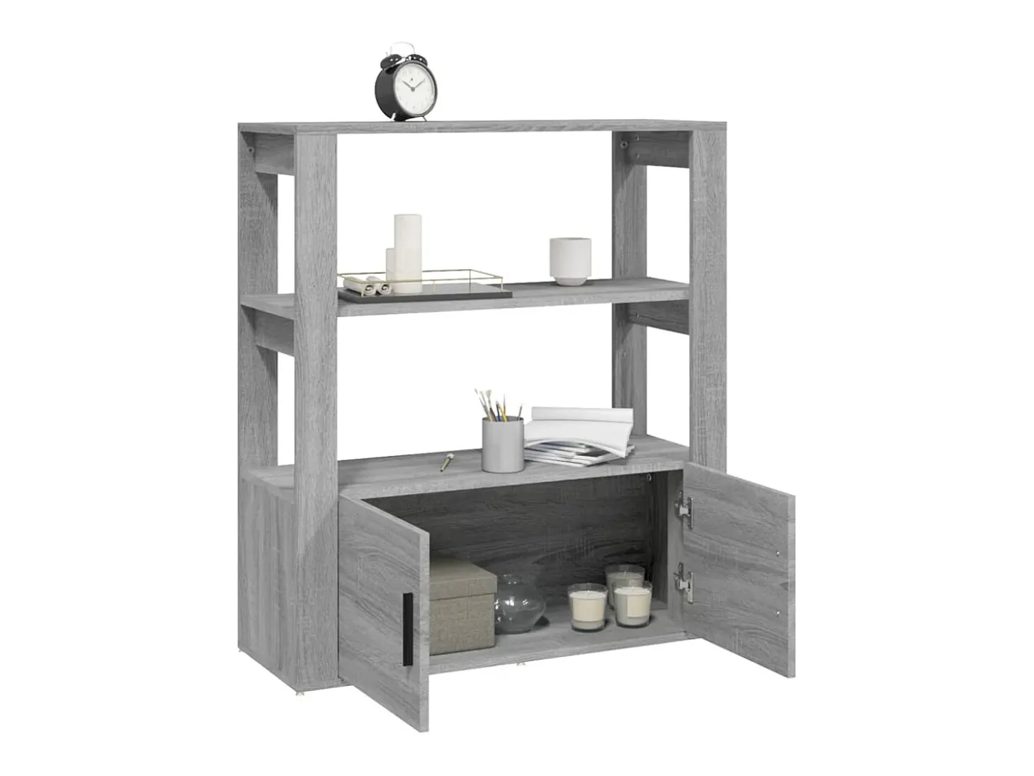 Aparador Sonoma gris 80x30x90 cm Madera de ingeniería