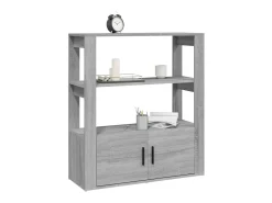 Aparador Sonoma gris 80x30x90 cm Madera de ingeniería