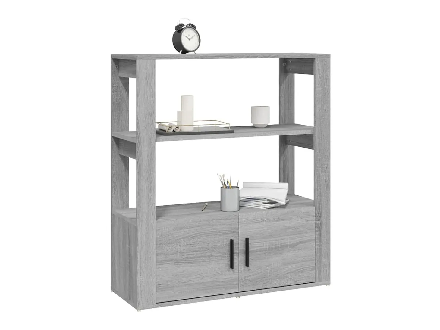 Aparador Sonoma gris 80x30x90 cm Madera de ingeniería