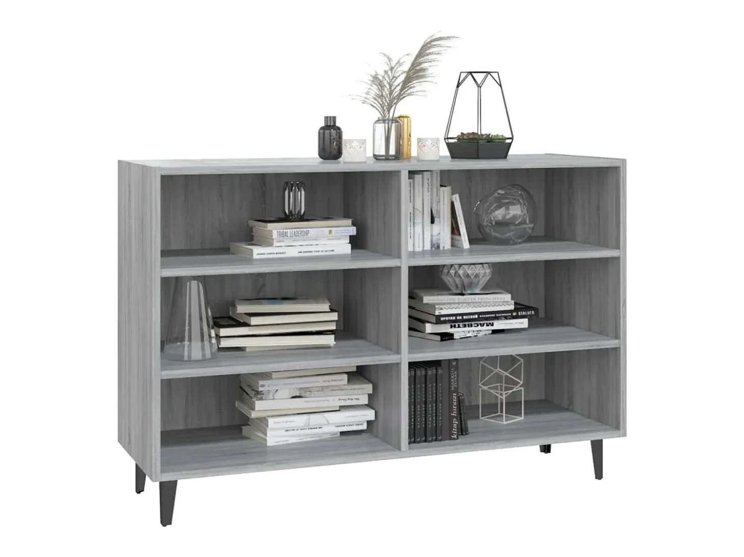 Aparador Sonoma gris 103,5x35x70 cm madera de ingeniería