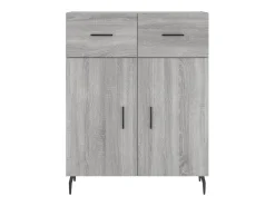 Aparador Sonoma gris 69,5x34x90 cm madera de ingeniería
