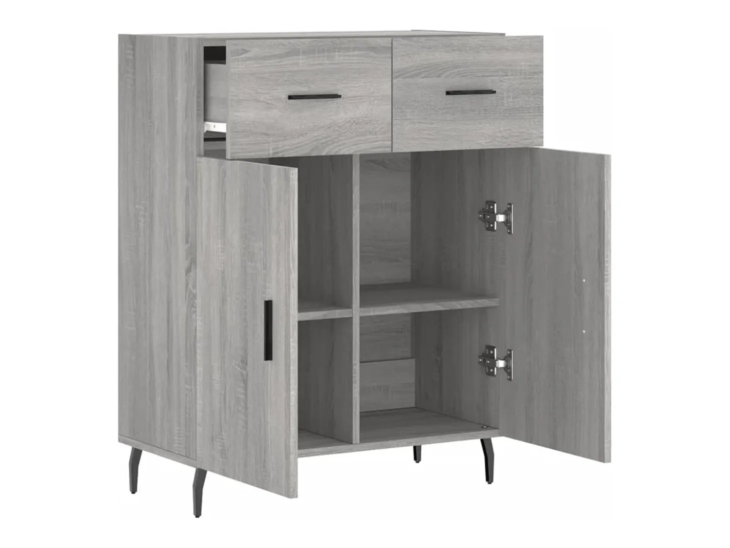 Aparador Sonoma gris 69,5x34x90 cm madera de ingeniería