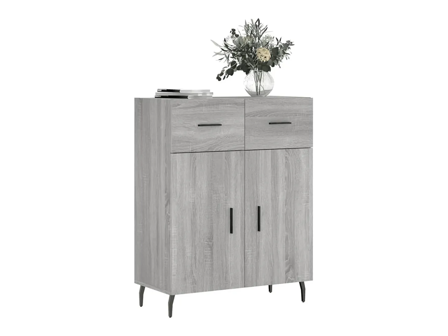 Aparador Sonoma gris 69,5x34x90 cm madera de ingeniería