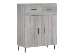 Aparador Sonoma gris 69,5x34x90 cm madera de ingeniería