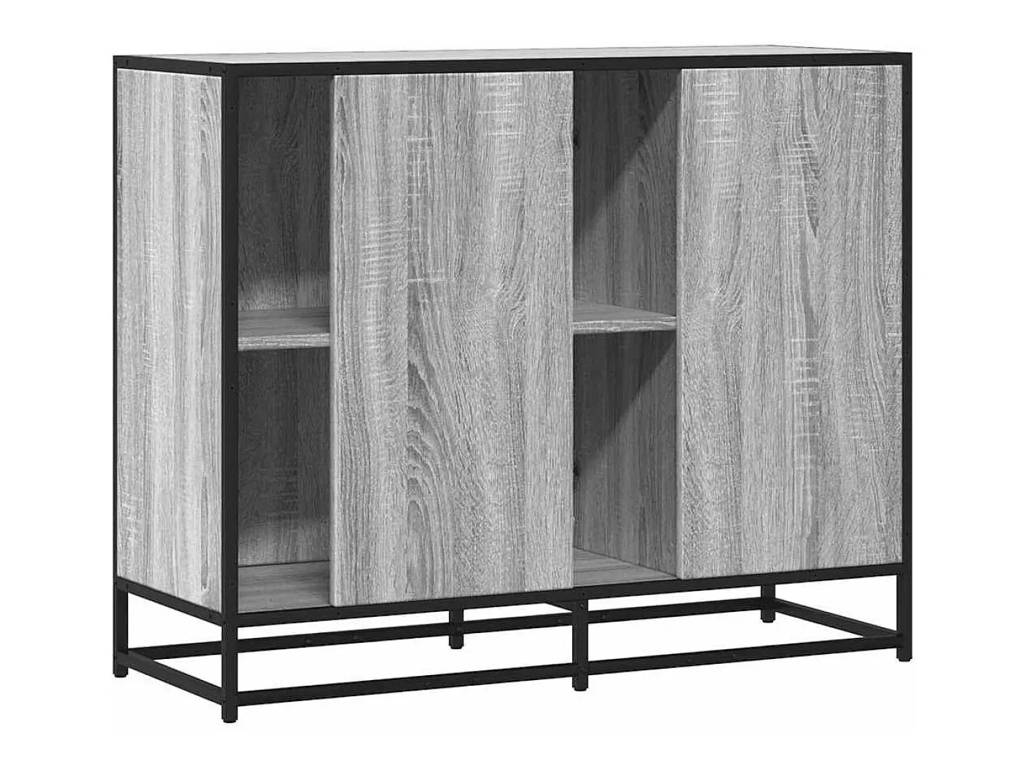 Aparador Sonoma gris 92x35x76 cm madera de ingeniería