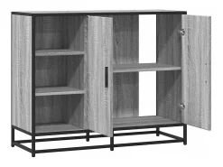 Aparador Sonoma gris 92x35x76 cm madera de ingeniería