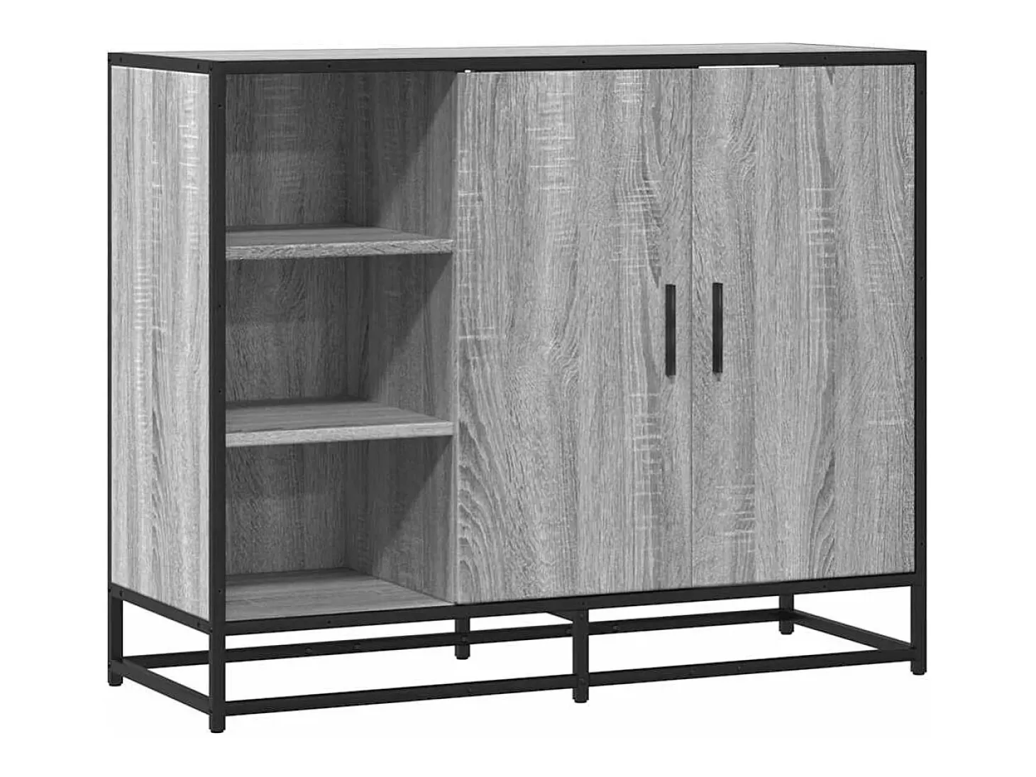 Aparador Sonoma gris 92x35x76 cm madera de ingeniería
