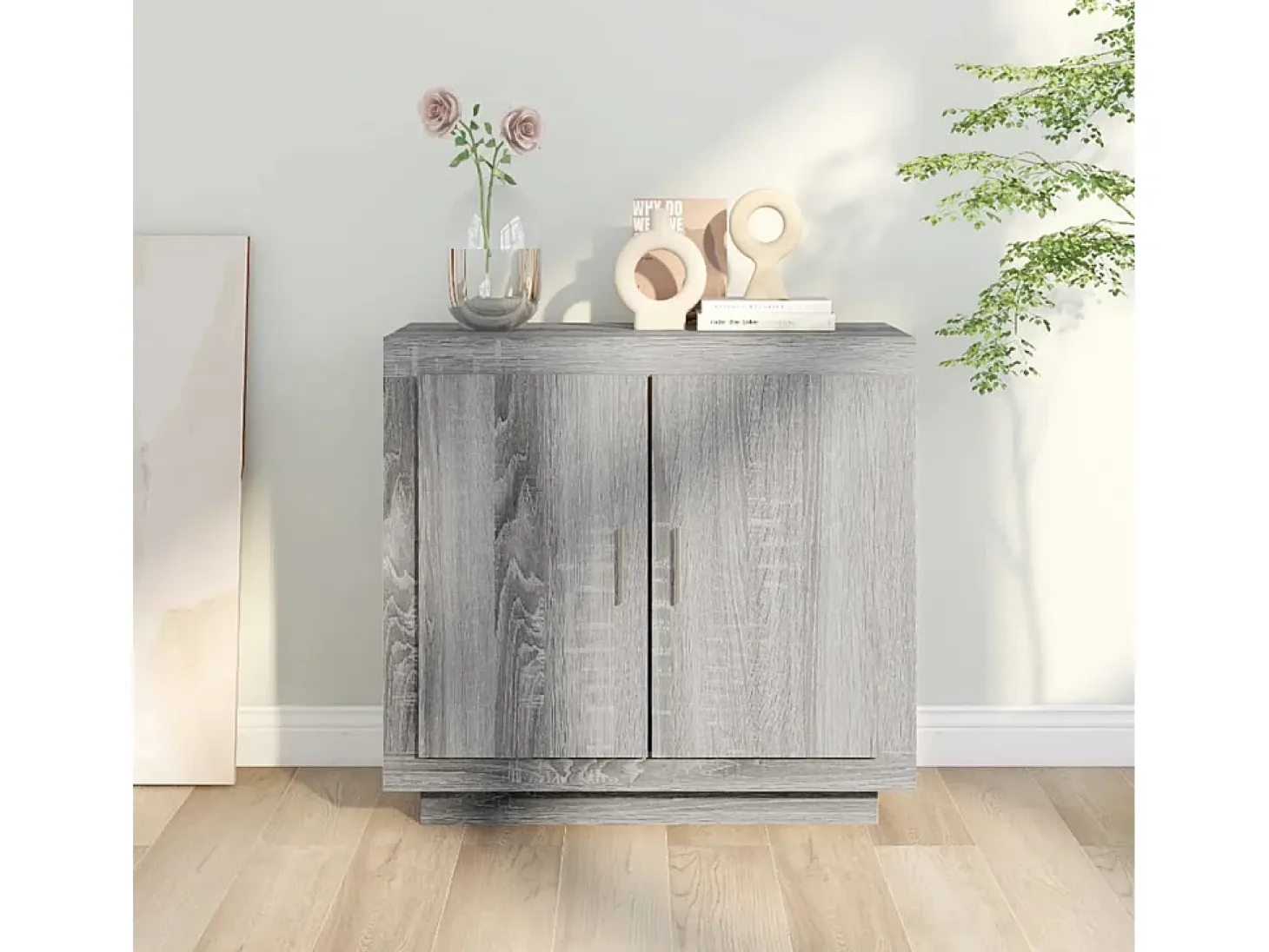 Aparador Sonoma gris 80x40x75 cm Madera de ingeniería