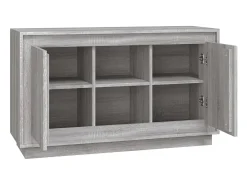 Aparador Sonoma gris 102x35x60 cm madera de ingeniería