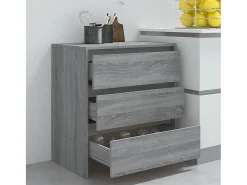 Aparador Sonoma gris 70x41x75 cm Madera de ingeniería