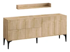 Aparador Stella color roble zafiro 180x40x55 cm