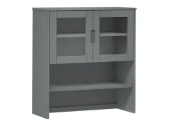 Aparador superior MOLDE madera maciza pino gris 90x35x100 cm