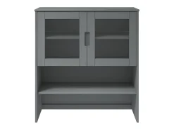 Aparador superior MOLDE madera maciza pino gris 90x35x100 cm