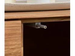 Aparador suspendido en madera maciza de roble 3 puertas Inka 172 cm
