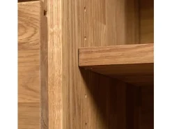 Aparador suspendido en madera maciza de roble 3 puertas Inka 172 cm