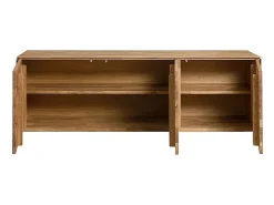 Aparador suspendido en madera maciza de roble 3 puertas Inka 172 cm