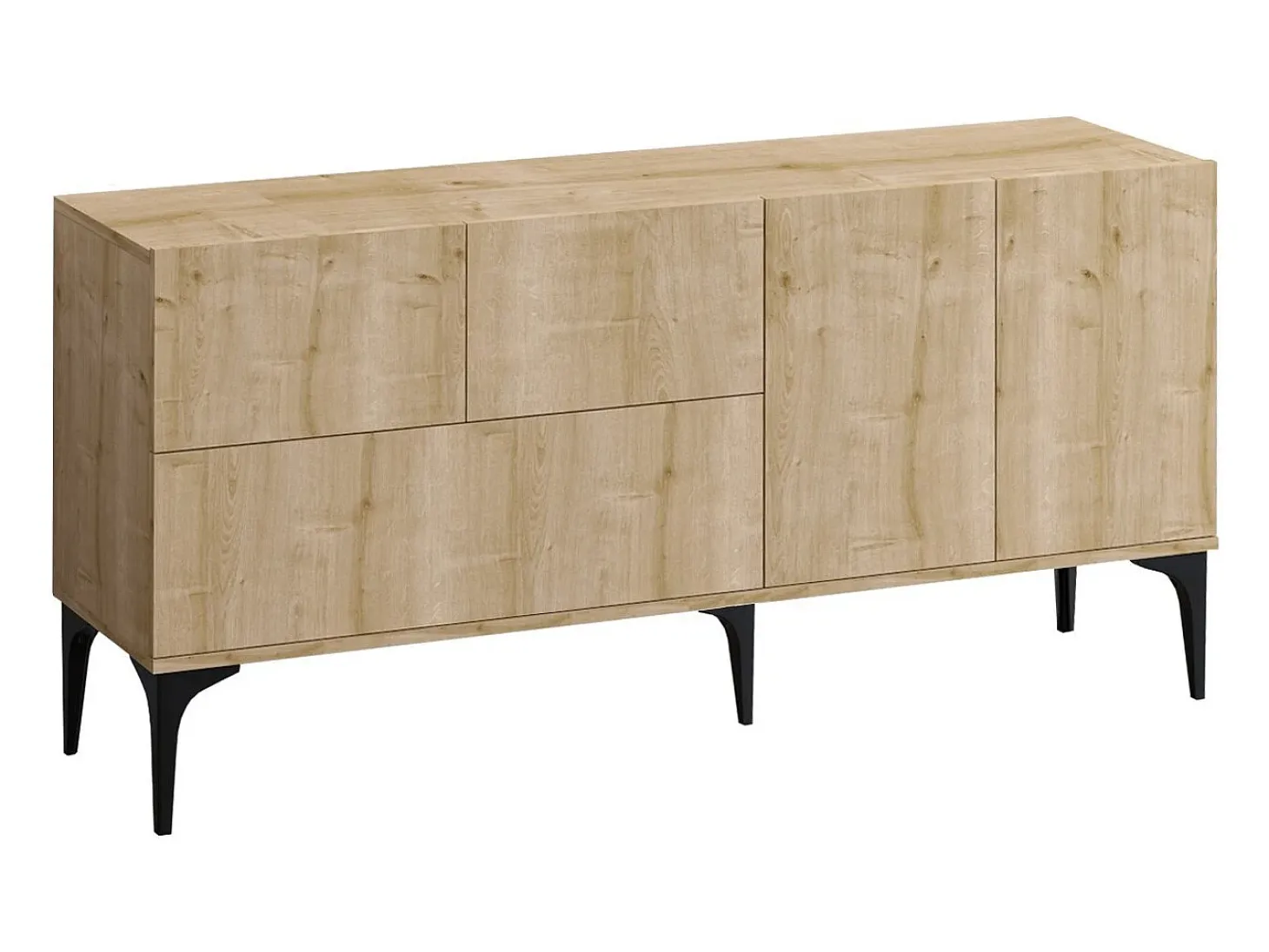 Aparador Tress-DEC0025 color roble negro 150x35x75 cm