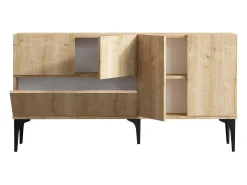 Aparador Tress-DEC0025 color roble negro 150x35x75 cm