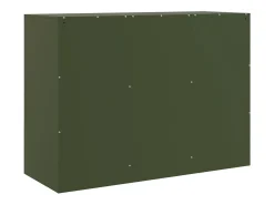 Aparador verde oliva 99x39x73 cm acero