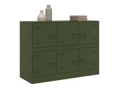 Aparador verde oliva 99x39x73 cm acero