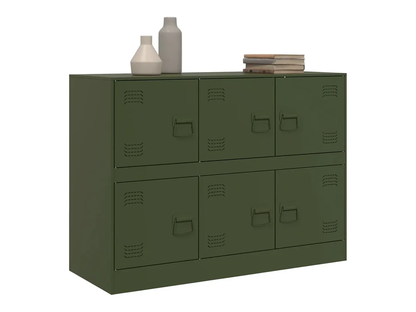 Aparador verde oliva 99x39x73 cm acero
