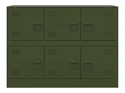 Aparador verde oliva 99x39x73 cm acero