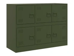 Aparador verde oliva 99x39x73 cm acero
