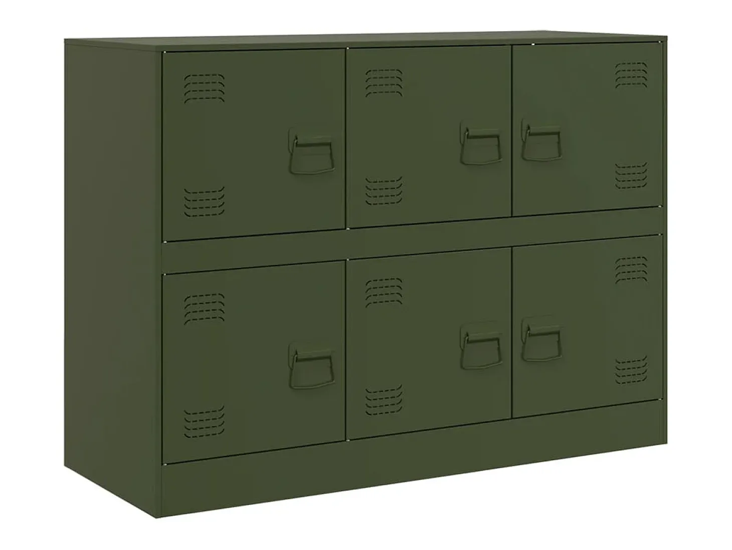Aparador verde oliva 99x39x73 cm acero